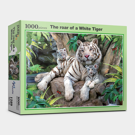 Puzzle Life "The Roar of a White Tiger" Jigsaw Puzzles 1000 pieces