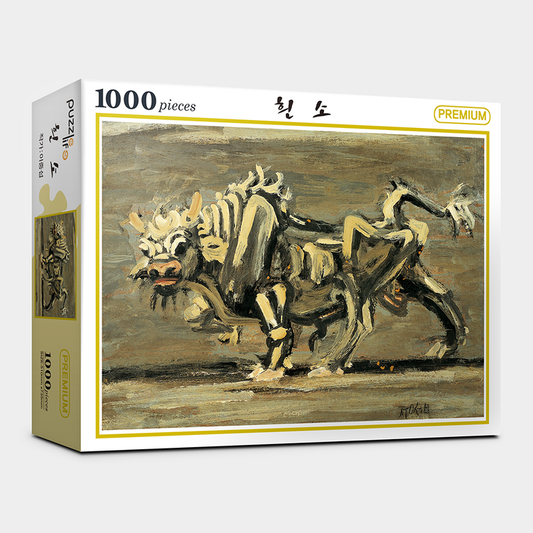 Puzzle Life "White Ox by Lee Jung Seob, Korean Artist" Jigsaw Puzzles 1000 pieces