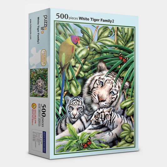 Puzzle Life "White Tiger Family 2" Jigsaw Puzzles 500 pieces