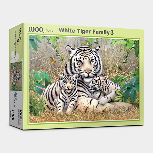 Puzzle Life "White Tiger Family 3" Jigsaw Puzzles 1000 pieces