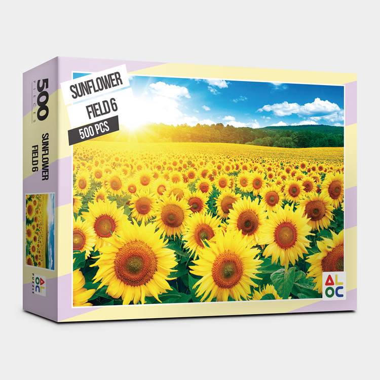 Puzzle Life ALOC Puzzle "Sunflower field 6" Jigsaw Puzzles 500 pieces