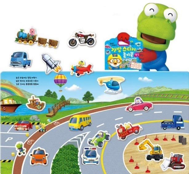 PORORO Vehicle Sticker Play Book Bag Reusable, Attach/Detach 21pcs