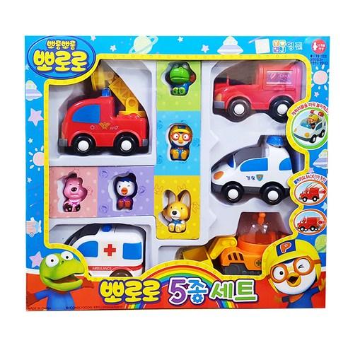 PORORO Friends 5 Mini Vehicle With 5 Characters Fiugures Set