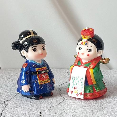 [Drida Shop] Korean Traditional Souvenir Hanbok(Traditional Korean Clothes) Doll Marriage Set