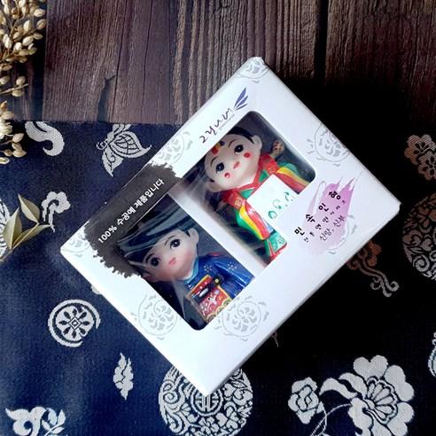 [Drida Shop] Korean Traditional Souvenir Hanbok(Traditional Korean Clothes) Doll Marriage Set