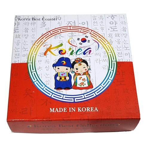 [Lavec] Korean Traditional Characters Coaster 6P Set, Hunminjeongeum Woman Painting