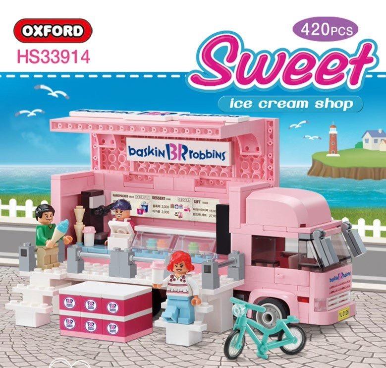 OXFORD #HS33914 Sweet Ice Cream Shop Truck Blocks Building Kit 420pcs