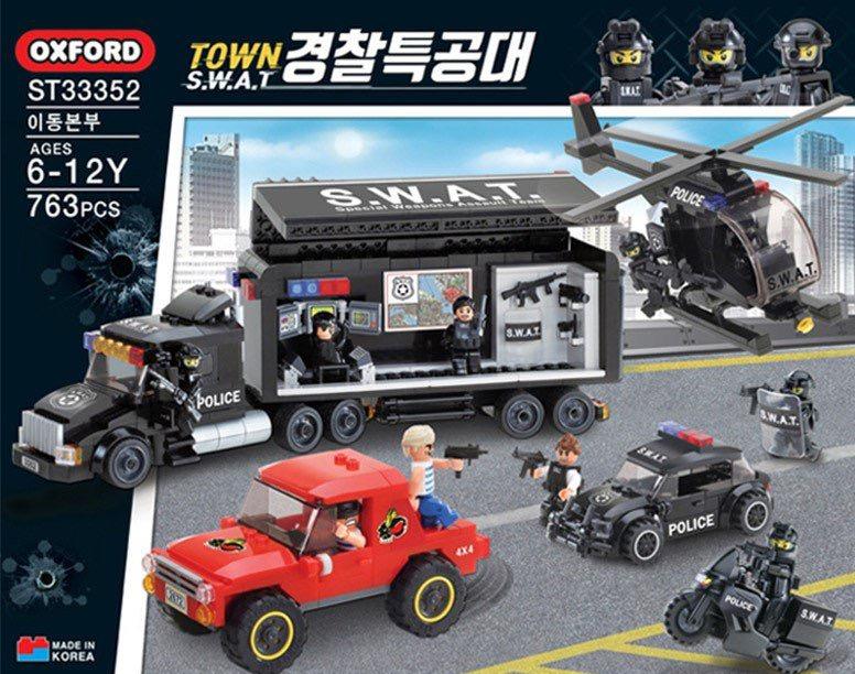 OXFORD #ST33352 TOWN SWAT Police Mobile Headquarters Strike Force Blocks Building Kit 763pcs