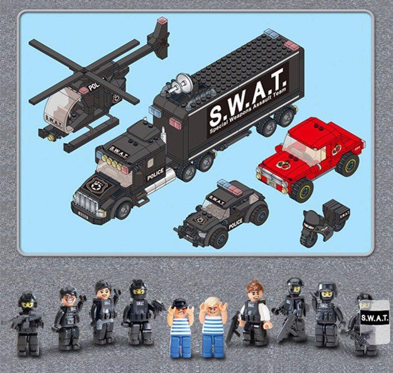 OXFORD #ST33352 TOWN SWAT Police Mobile Headquarters Strike Force Blocks Building Kit 763pcs