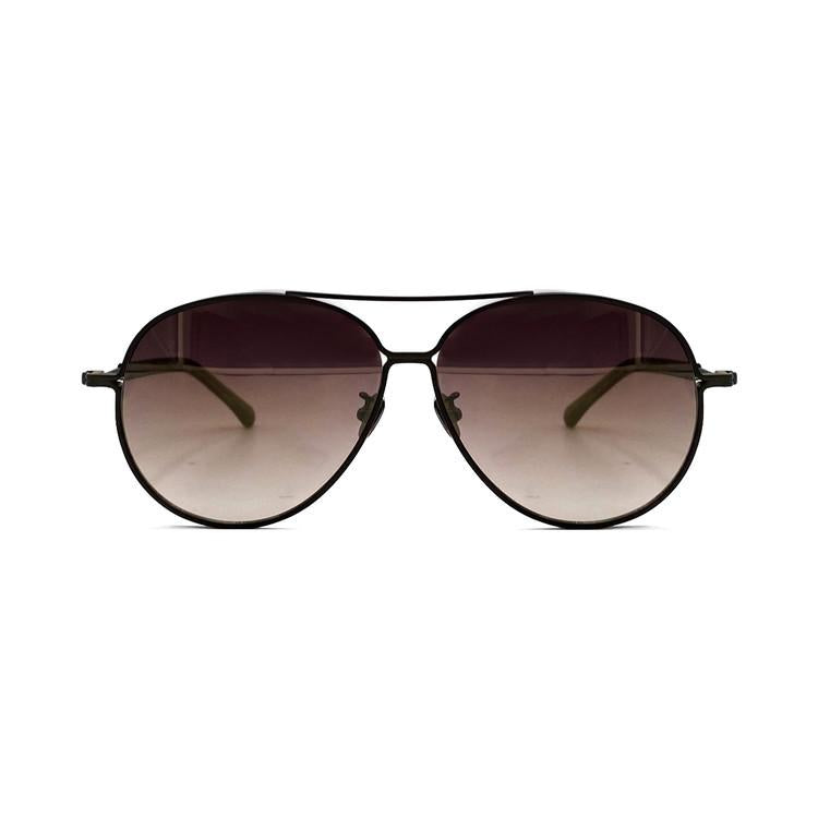 [Laurence Paul CANADA] Sunglasses MAXIMUM c.02 Titanium Dark Gray&Brown Lens